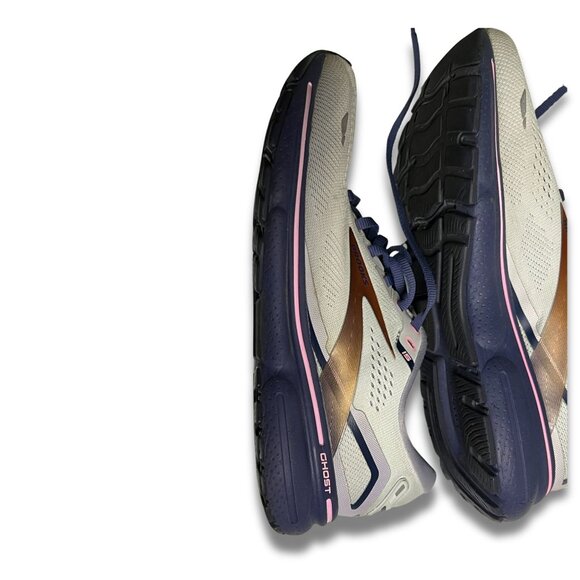 Brooks Ghost 15 Running Shoes Womens Size 8 White Gold Running Sneakers Comforta - Picture 7 of 7